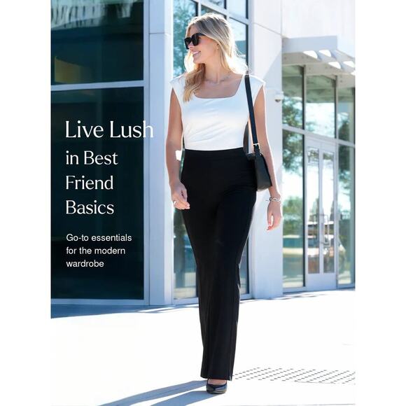 Popilush Black Flare Shapewear Freedom Pants M Tummy Control Ponte Stretch NEW - Picture 9 of 16